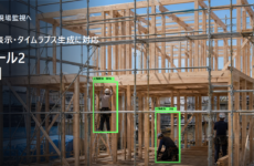 hero_v4_1920x700 B'sAIパトロール2アイキャッチ:木造住宅建築現場写真+AI人物検知+製品ロックアップ