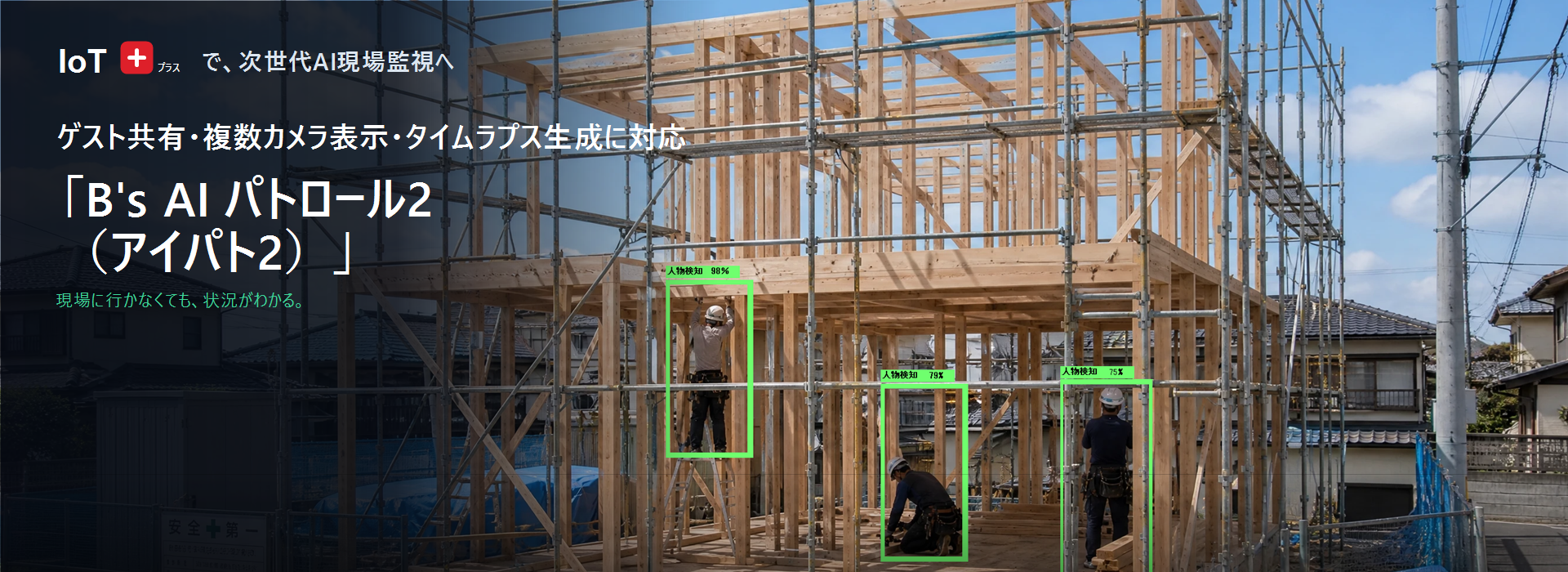 次世代AI監視ソリューション「B’s AI パトロール2（アイパト2）」登場 ― 見に行かなくても、現場がわかる。